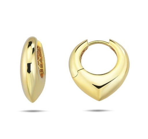 [EAR1203] 9Y SOFT POINTED UPSIDE DOWN TEARDROP HUGGIE