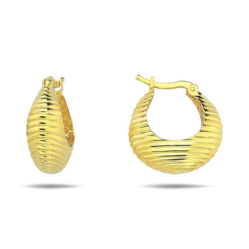 [EAR1204] 9Y RIDGED BUBBLE 13MM HOOP