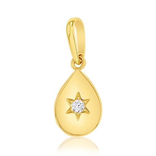 [STPD355] 9Y MINI TEAR DROP CZ SET PENDANT