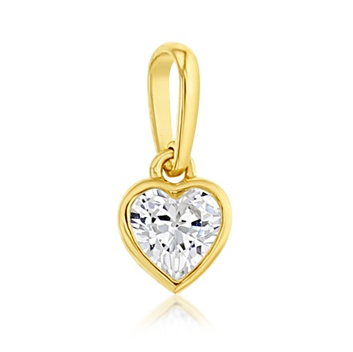 [STPD360] 9Y FINE BEZEL CZ HEART PENDANT