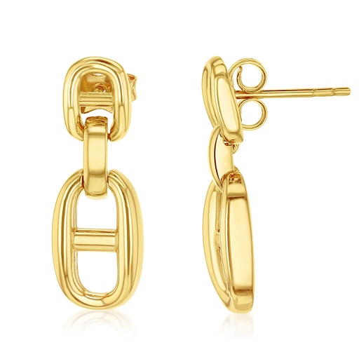 [EAR1257] 9Y MARINER LINK DROP STUD EARRING