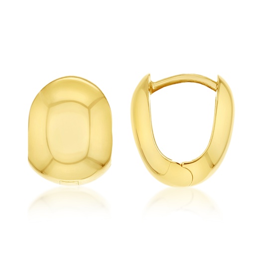 [EAR1264] 9Y SMALL PLAIN BUTTON CLAM HUGGIE