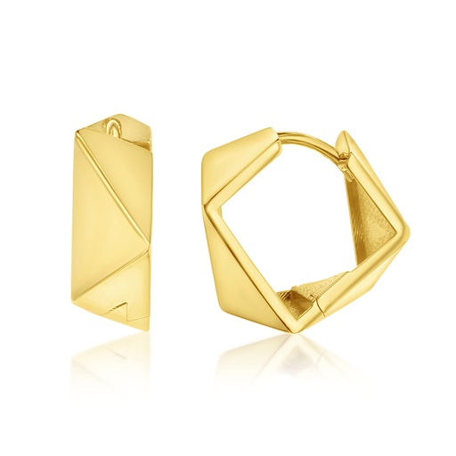 [EAR1267] 9Y GEOMETRIC ZIG ZAG HUGGIE