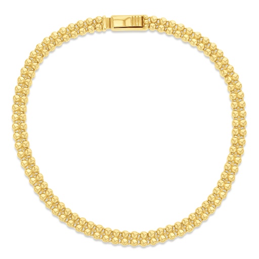 [BB223] 9Y INTERWOVEN DOUBLE BALL BRACELET
