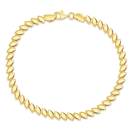 [BB226] 9Y INTERWOVEN ANGLED MARQUISE BRACELET