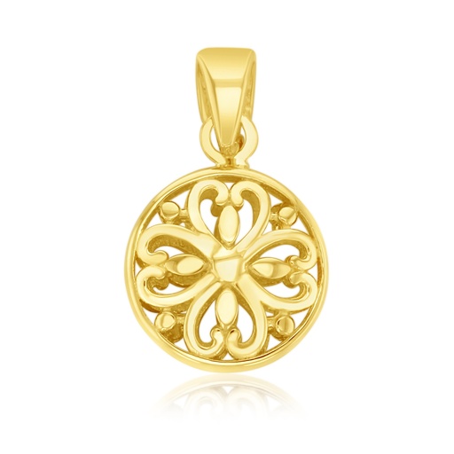 [PD155] 9Y FILIGREE ROUND OPEN PENDANT