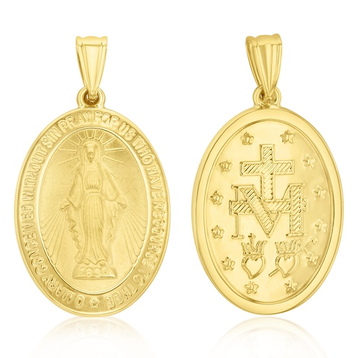 [RCP75] 9Y LARGE MADONNA MEDALLION PENDANT