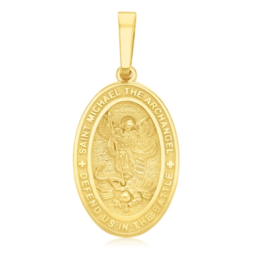 [RCP78] ## 9Y LARGE OVAL SAINT MICHAEL PENDANT
