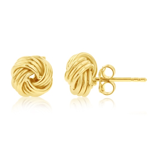 [EAR1281] 9Y FANCY KNOT STUD EARRING
