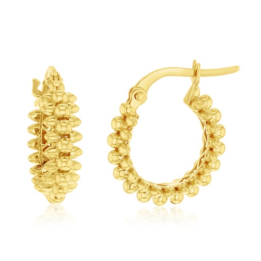 [EAR1282] 9Y BEAD & SPIKE HOOP