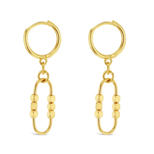 [EAR957] ## 9Y FANCY OVAL DROP HUGGIE