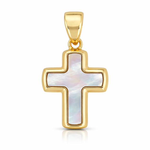 [RCP79] 9Y PLAIN SMALL CROSS WITH M.O.P. INLAY