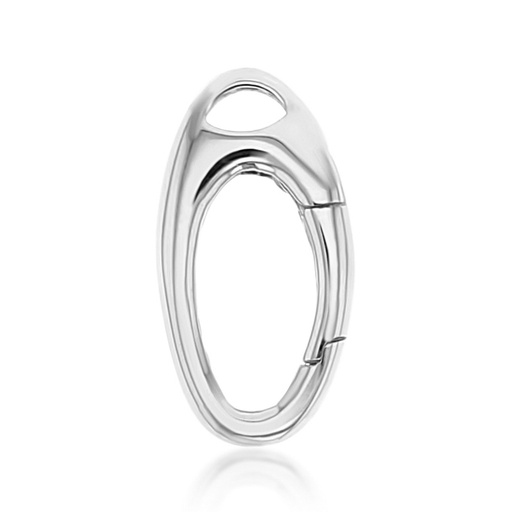 [SPC001-SS] STERLING SILVER OVAL SPRING PUSH CLIP 1 (6.5MM X 12.3MM)
