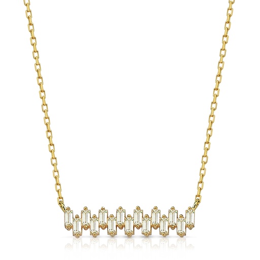 [BB240] 9Y ZIG ZAG CZ'S ON CHAIN