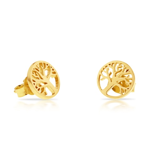 [EAR740] 9Y PLAIN TREE OF LIFE STUD EAR