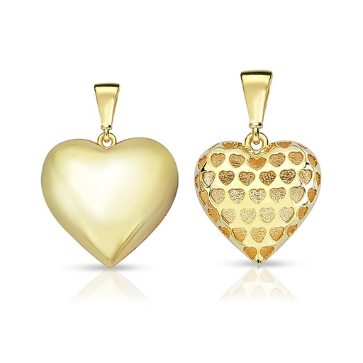 [PD171] 9Y ROUNDED HEART SHAPED PENDANT