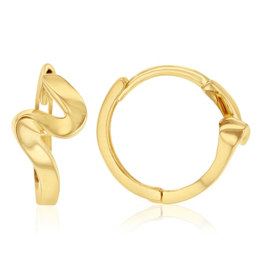 [EAR1333] 9Y SMALL WAVY HOOP EARRING