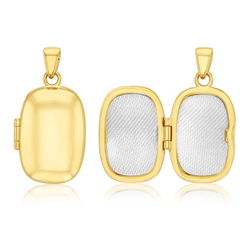 [PD173] 9Y RECTANGULAR OVAL LOCKET PENDANT