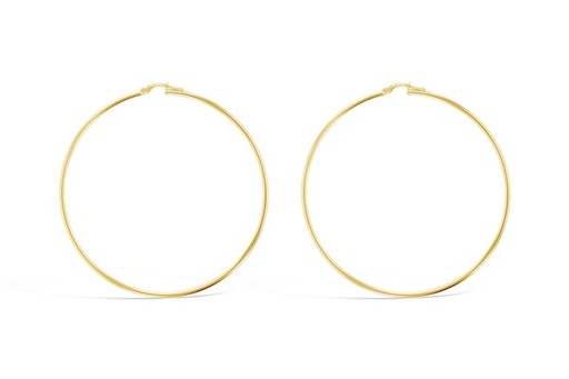 [EAR478] 9Y PLAIN 60MM HOOP EARRING