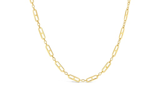 [BB146] ### 9Y OPEN BAR LINK NECKLACE