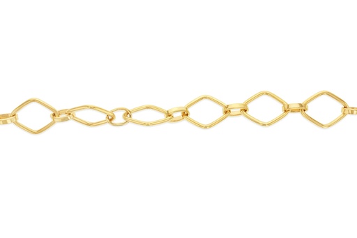 9CT SILVER FILLED FANCY DIAM LINK PLAIN