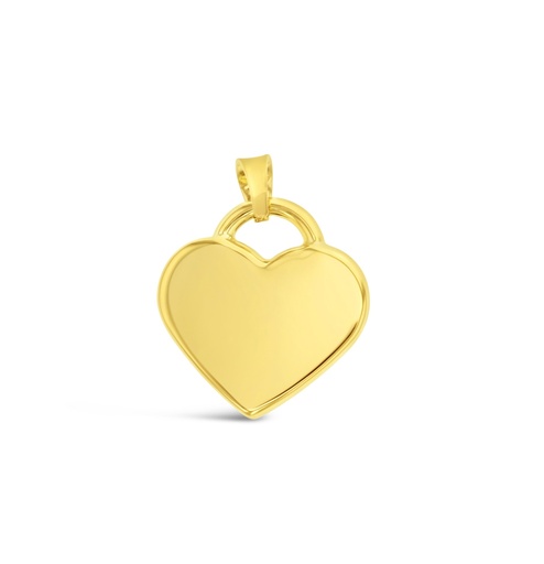 [PD97] 9Y FLAT HEART PENDANT 15MM