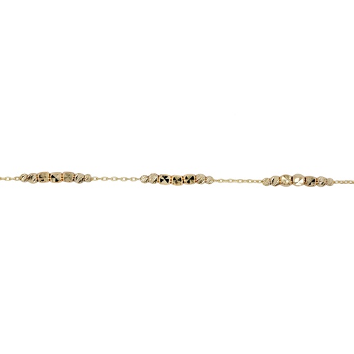 [BB139] 9Y CHAIN & DIAMOND CUT BALL BRACELET