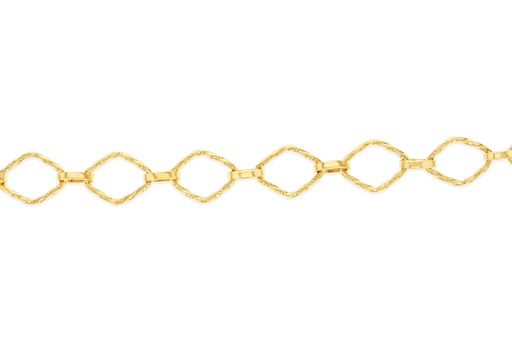 SOLID FANCY DIAM SHAPED LINK TWIST