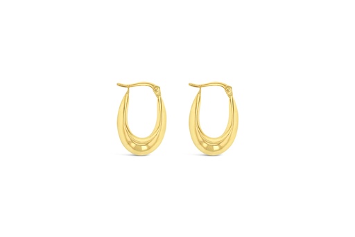 [EAR994] 9Y THICK OVAL HOOP