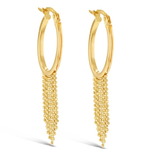 [EAR986] ## 9Y HOOP W/ MOVING STRANDS