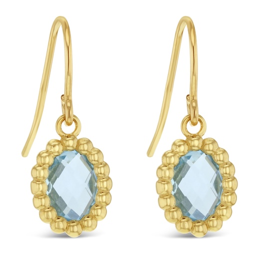 [EAR974] ## 9Y TOPAZ BEADED DROP EARRING