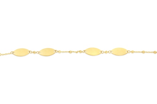 [BB148] ## 9Y OVAL/MARQUISE DISC BRACELET