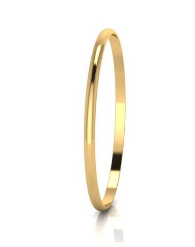 SOLID D SHAPE 4MM BANGLE