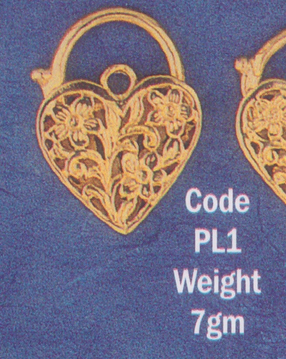 [PLFF1] FLAT FILIGREE PADLOCK 20MM