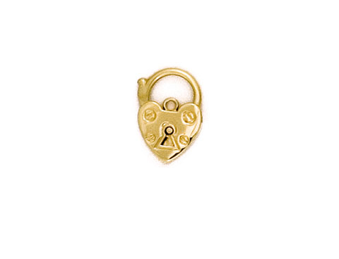 PLAIN FLAT KEYHOLE HEART PADLOCK 15MM